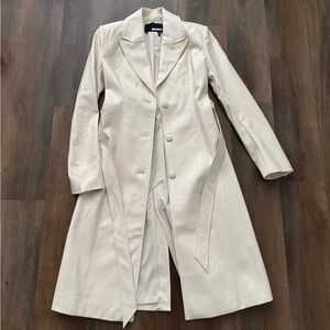 Cream Trench Coat with Timeless Design
